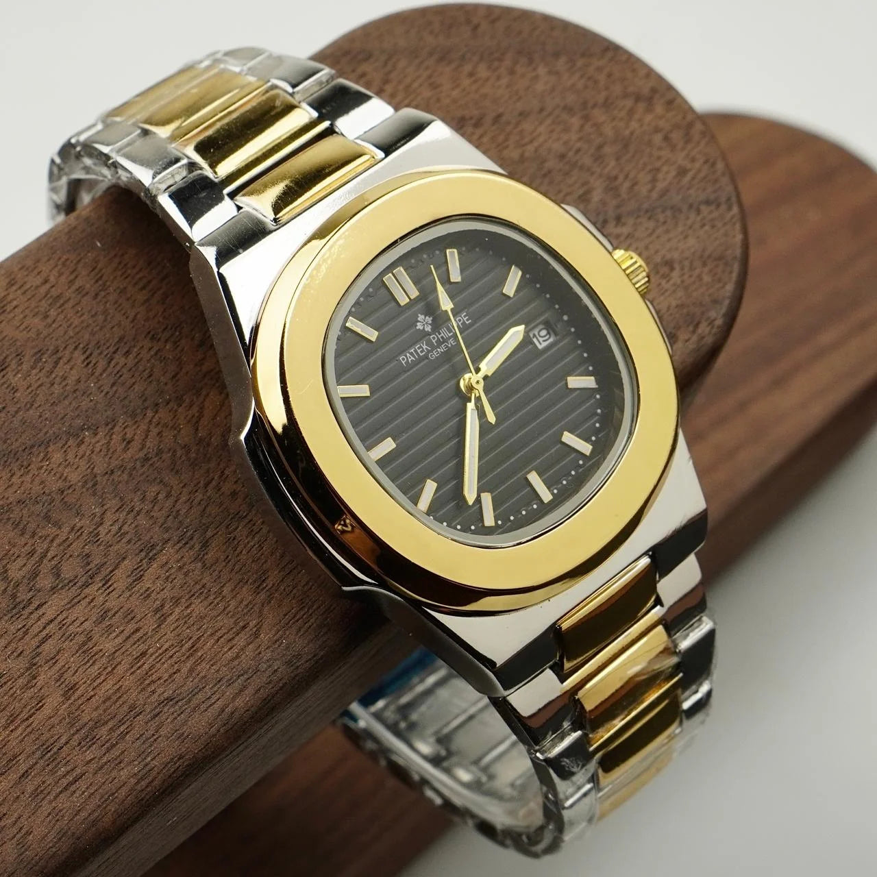 PATIK PHILLIP- 2 Tone -Day & Date-Stainless Steel-