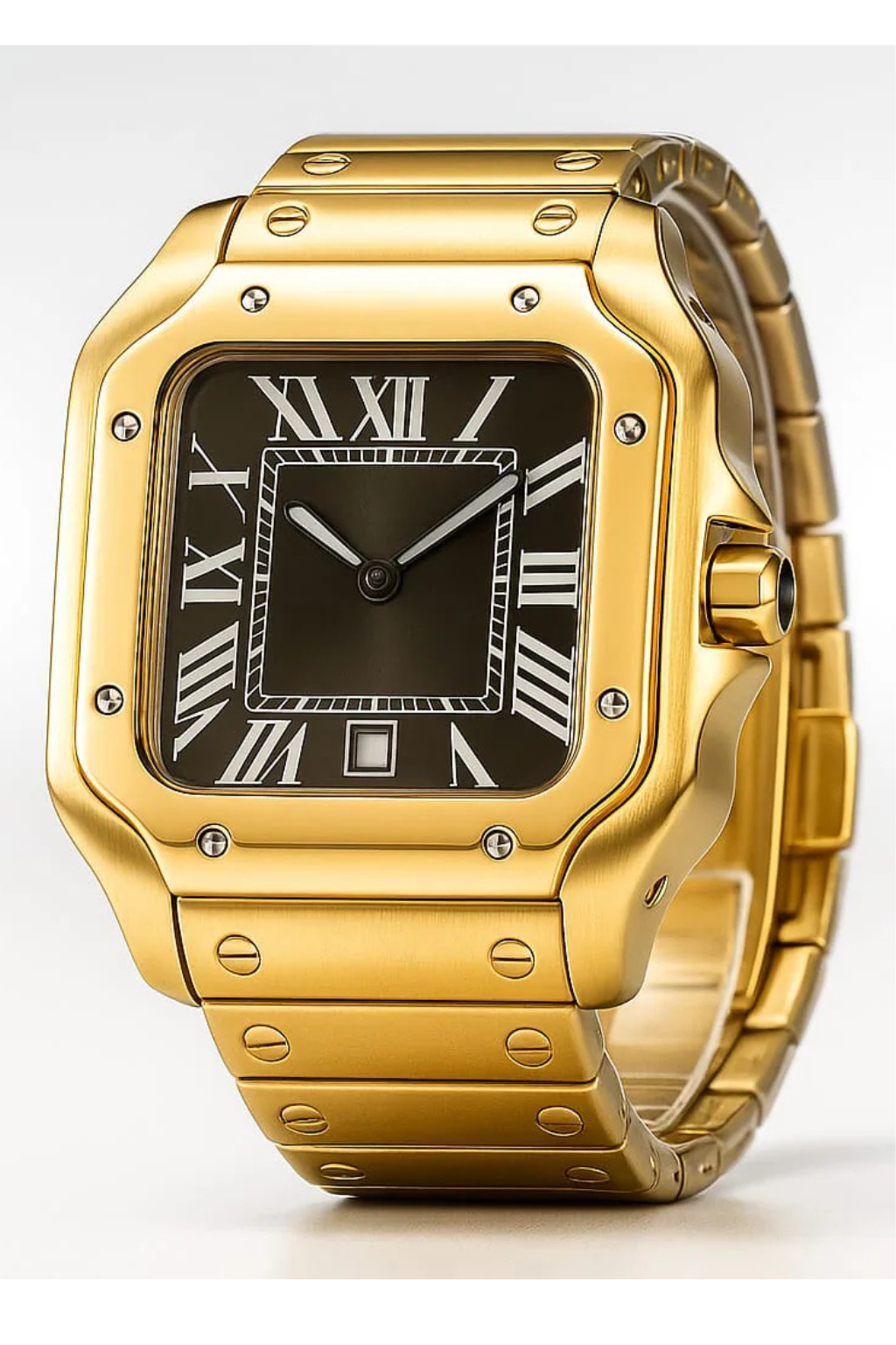 Mens 47mm Automatic Flywheel Stainless Steel Wristwatch